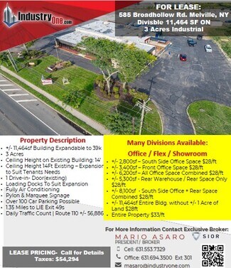 Melville, NY Office, Industrial - 585 Broadhollow Rd