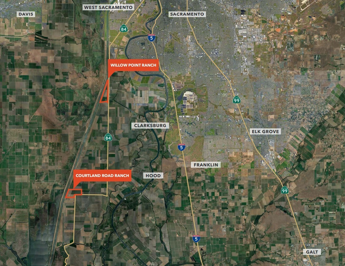 Courtland Rd & Willow Point Ranch, Clarksburg, CA for Sale