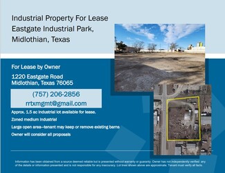 Midlothian, TX Industrial Land - 1220 Eastgate Rd