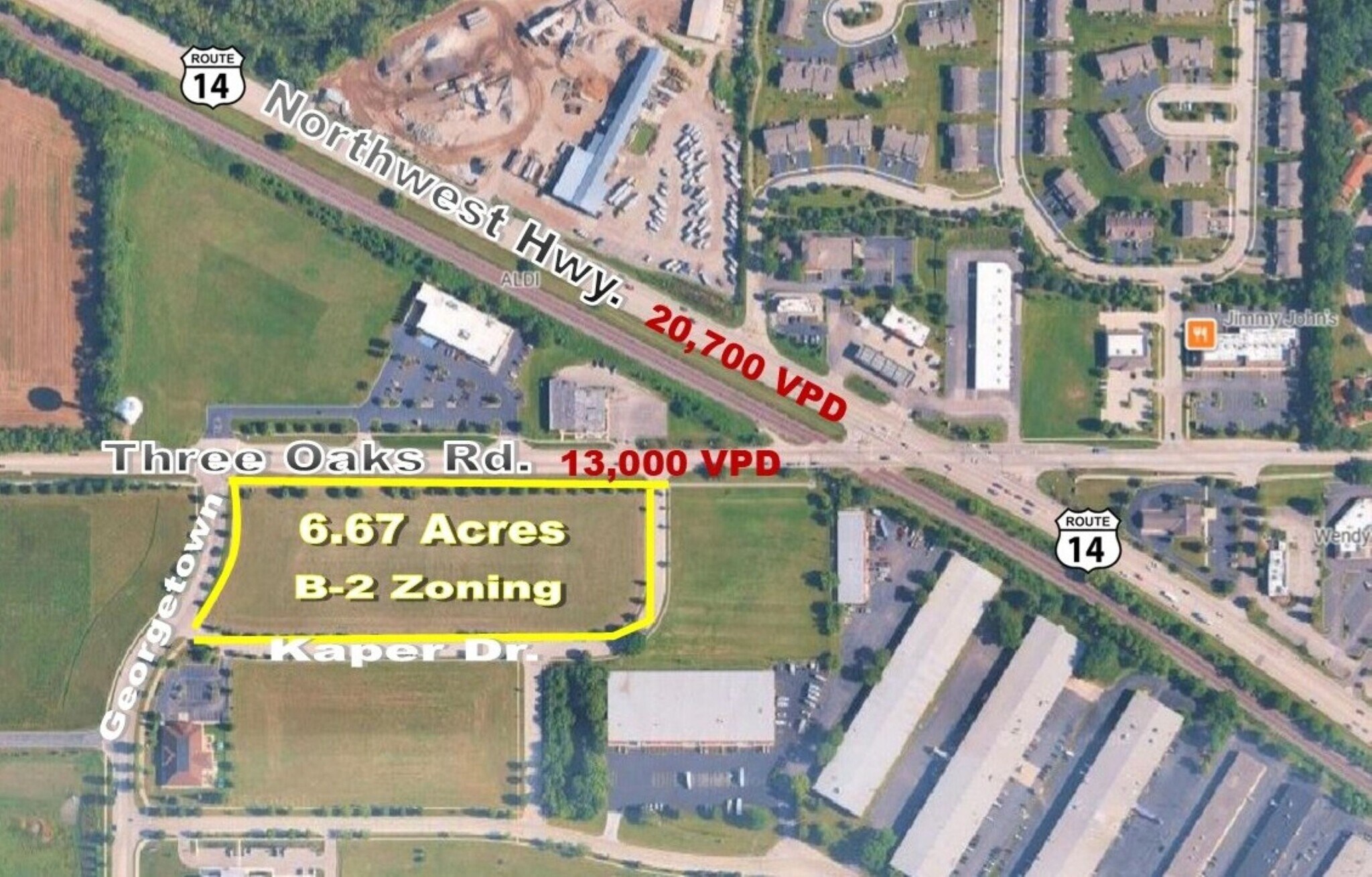 SEC Three Oaks & Georgetown Rd, Cary, IL for Sale