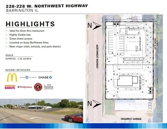 Barrington, IL Commercial Land - 220 W Northwest Hwy