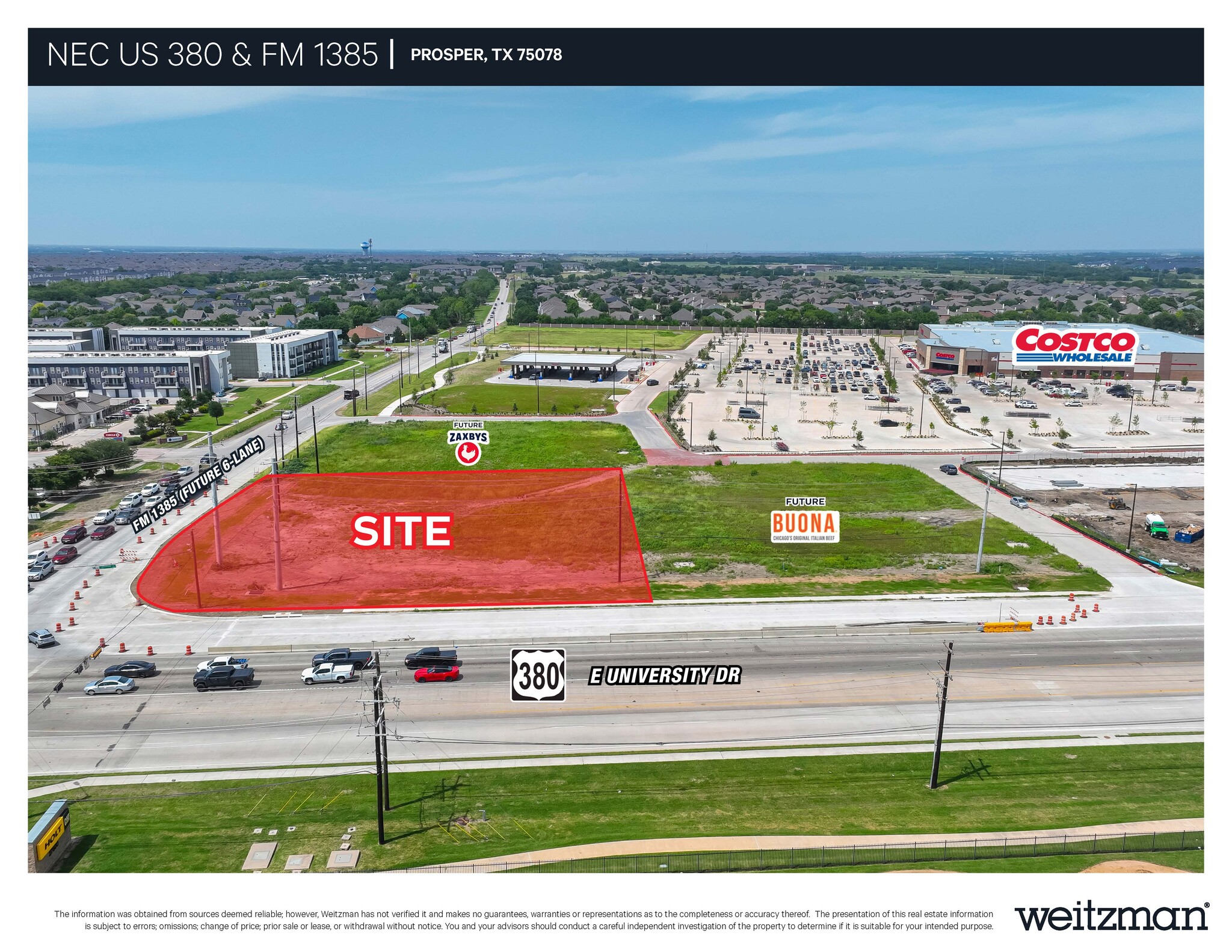 NEC US 380 & FM 1385, Aubrey, TX for Rent