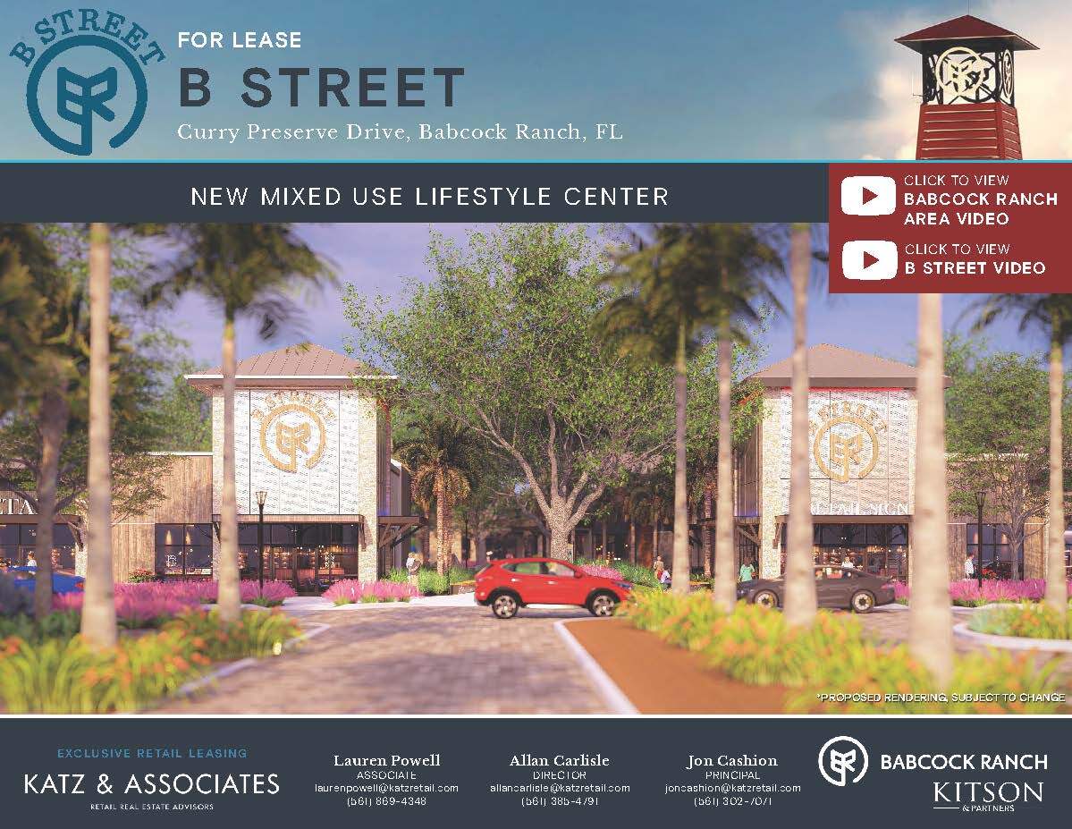 B Street Babcock Ranch Dr @ Curry Preserve Drive, Punta Gorda, FL for Rent