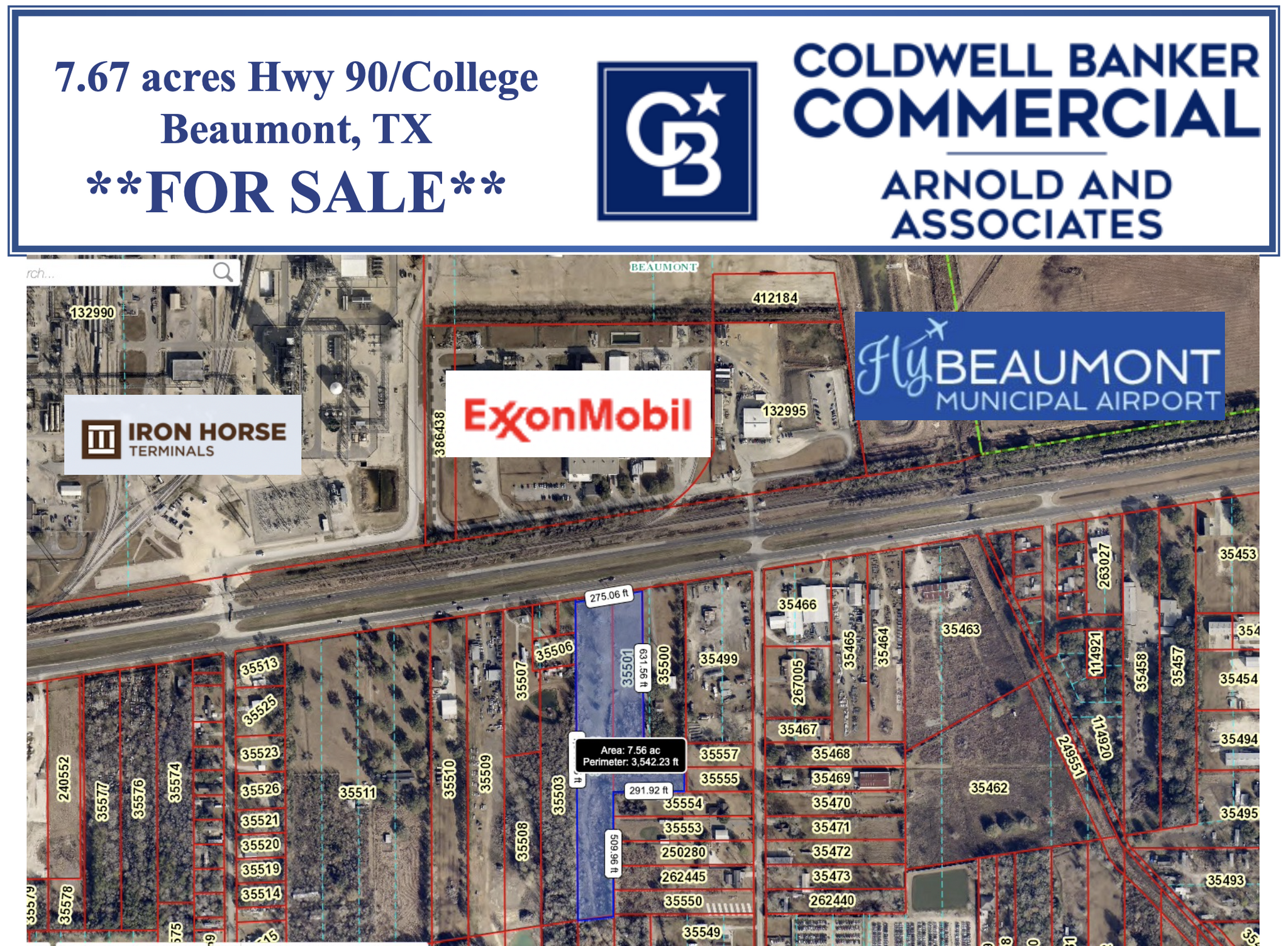 TBD 7.67 Acres Hwy 90 hwy, Beaumont, TX for Sale