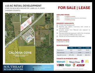 Labelle, FL Commercial Land - SR 80 & Ben Moore Dr