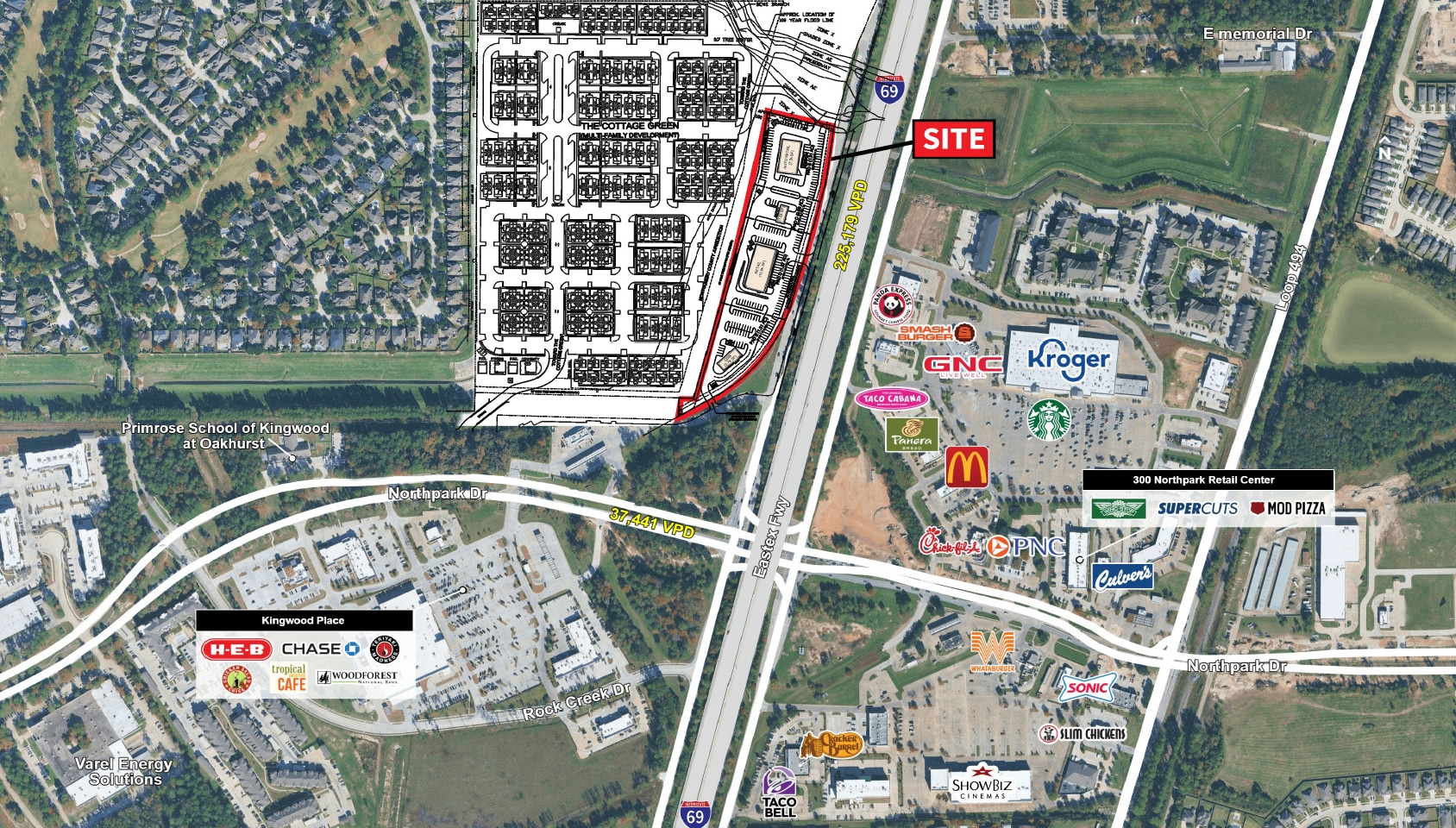 NWQ Northpark Dr & US 59, Kingwood, TX for Sale