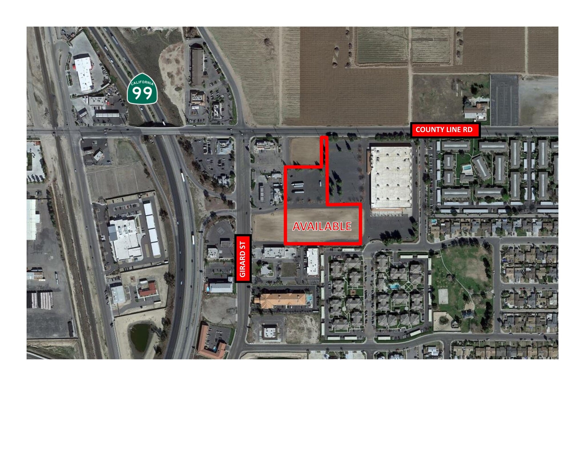 SEQ Girard and County Line Rd, Delano, CA for Sale