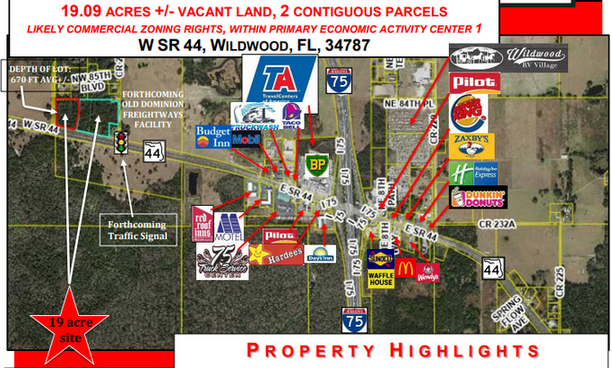 W State Road 44 Hwy @ County Road 231, Wildwood, FL for Sale