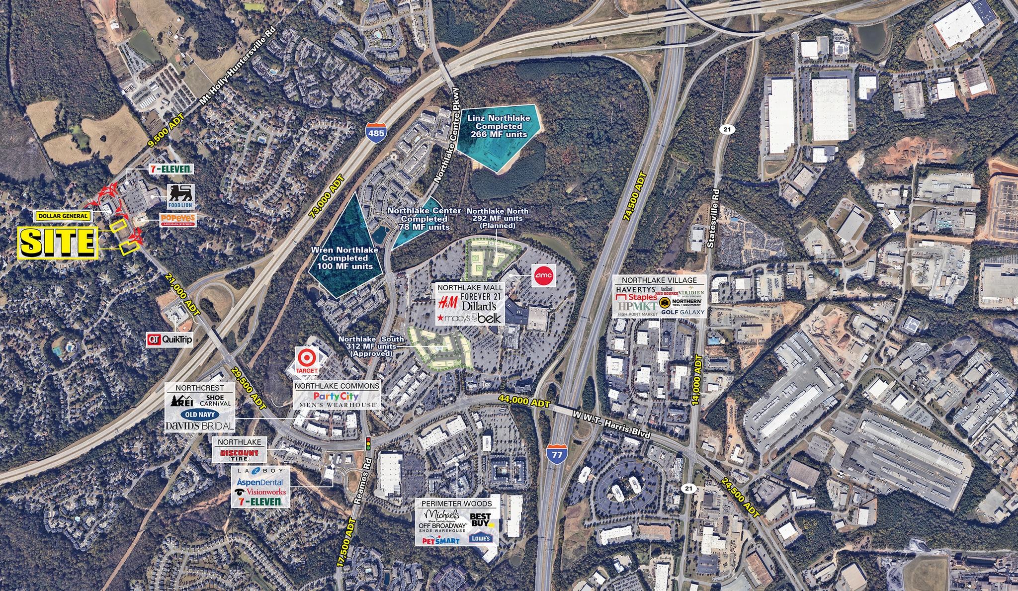 W W.T. Harris & Mt. Holly-Huntersville Rd blvd, Charlotte, NC for Rent