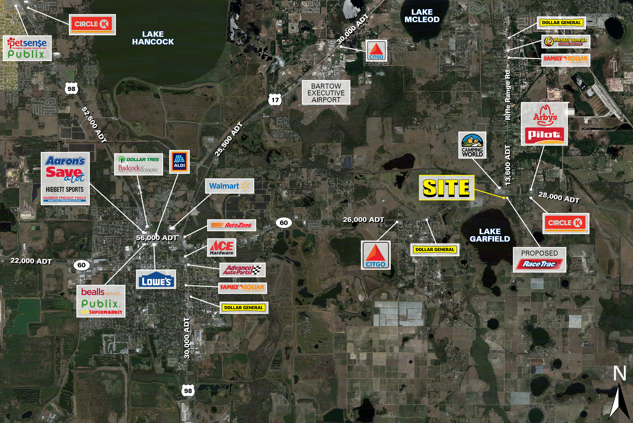 SWC Hwy 60 hwy @ Rifle Range Rd, Bartow, FL for Rent