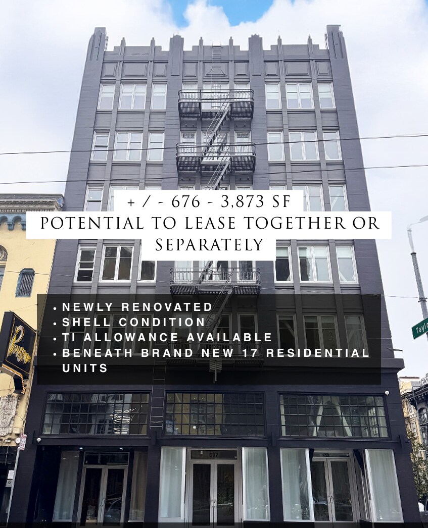 693-699 Sutter St, San Francisco, CA for Rent