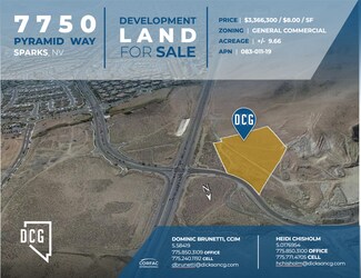 Sparks, NV Commercial Land - 7750 Pyramid Way Sparks, NV Commercial Land - 7750 Pyramid Way