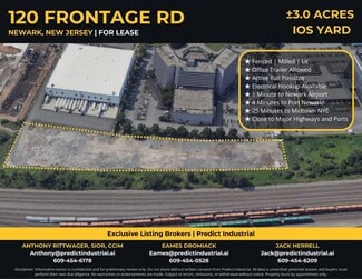 Newark, NJ Industrial Land - 120 Frontage Rd Newark, NJ Industrial Land - 120 Frontage Rd