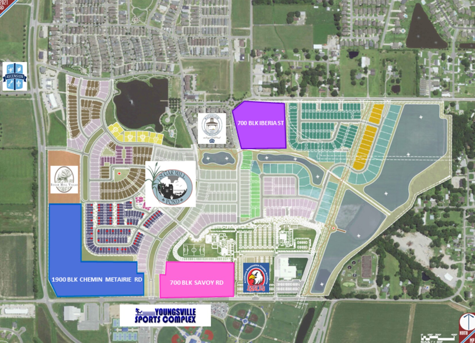700 Savoy Rd Sugar Mill Pond Site For Sale rd, Youngsville, LA for Sale