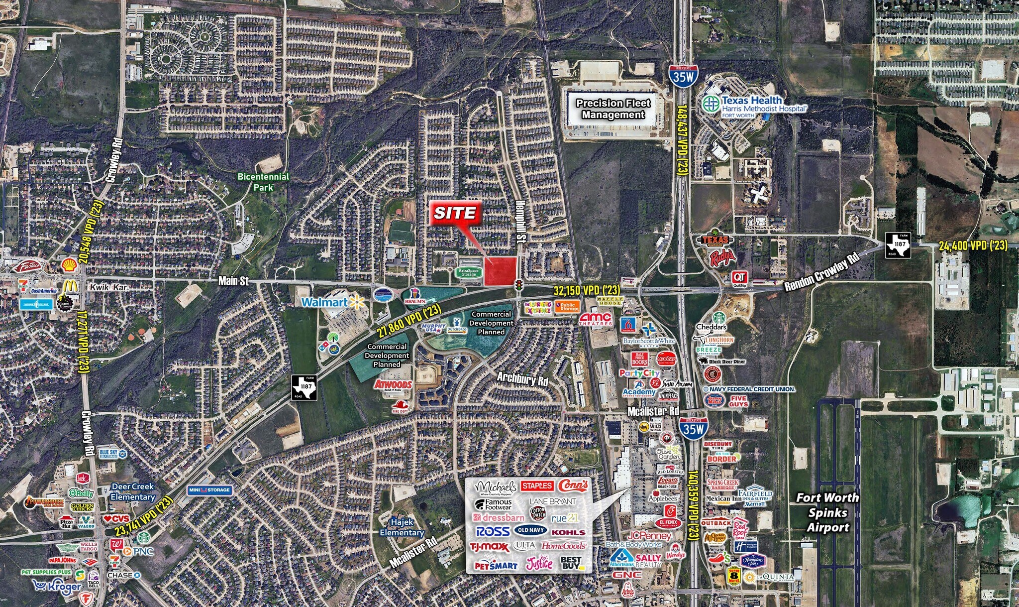 NWC W Rendon Crowley Rd & Hemphill St, Crowley, TX for Sale