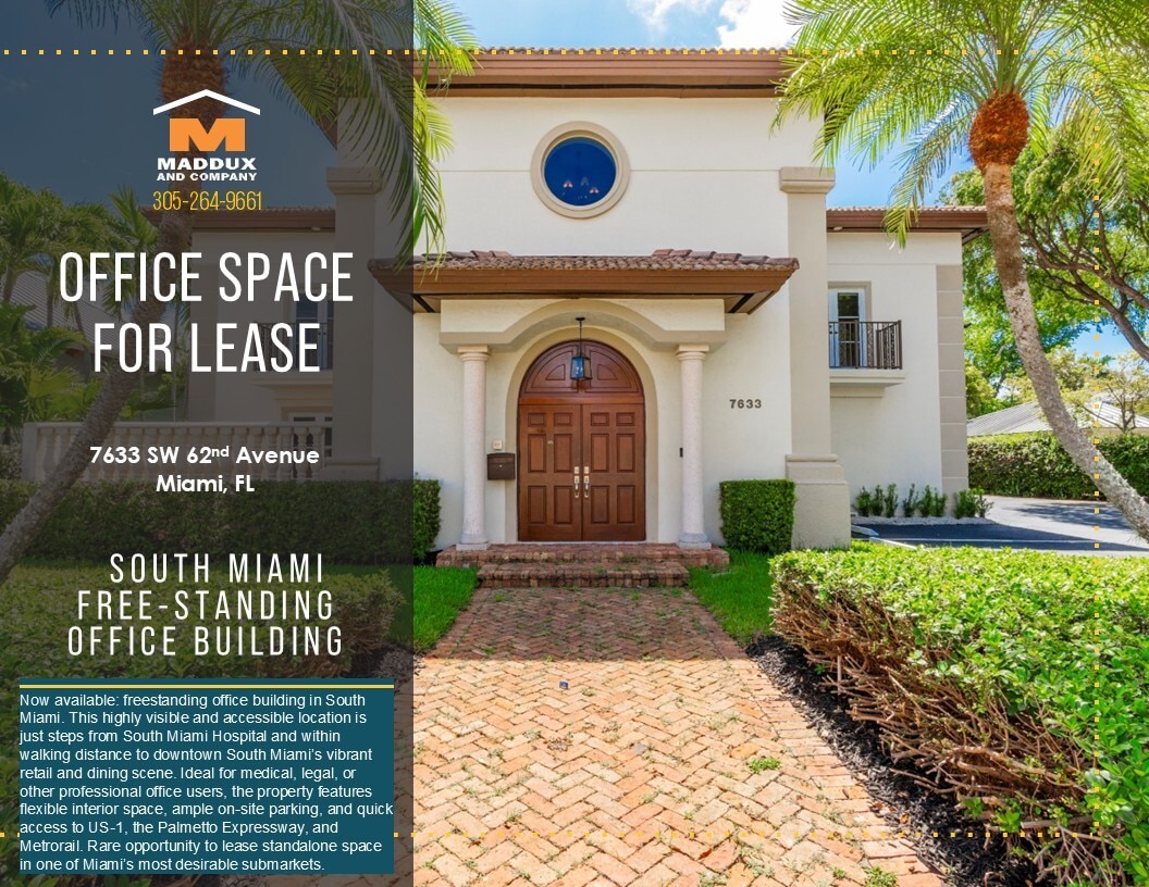7633 SW 62nd Ave, South Miami, FL for Rent