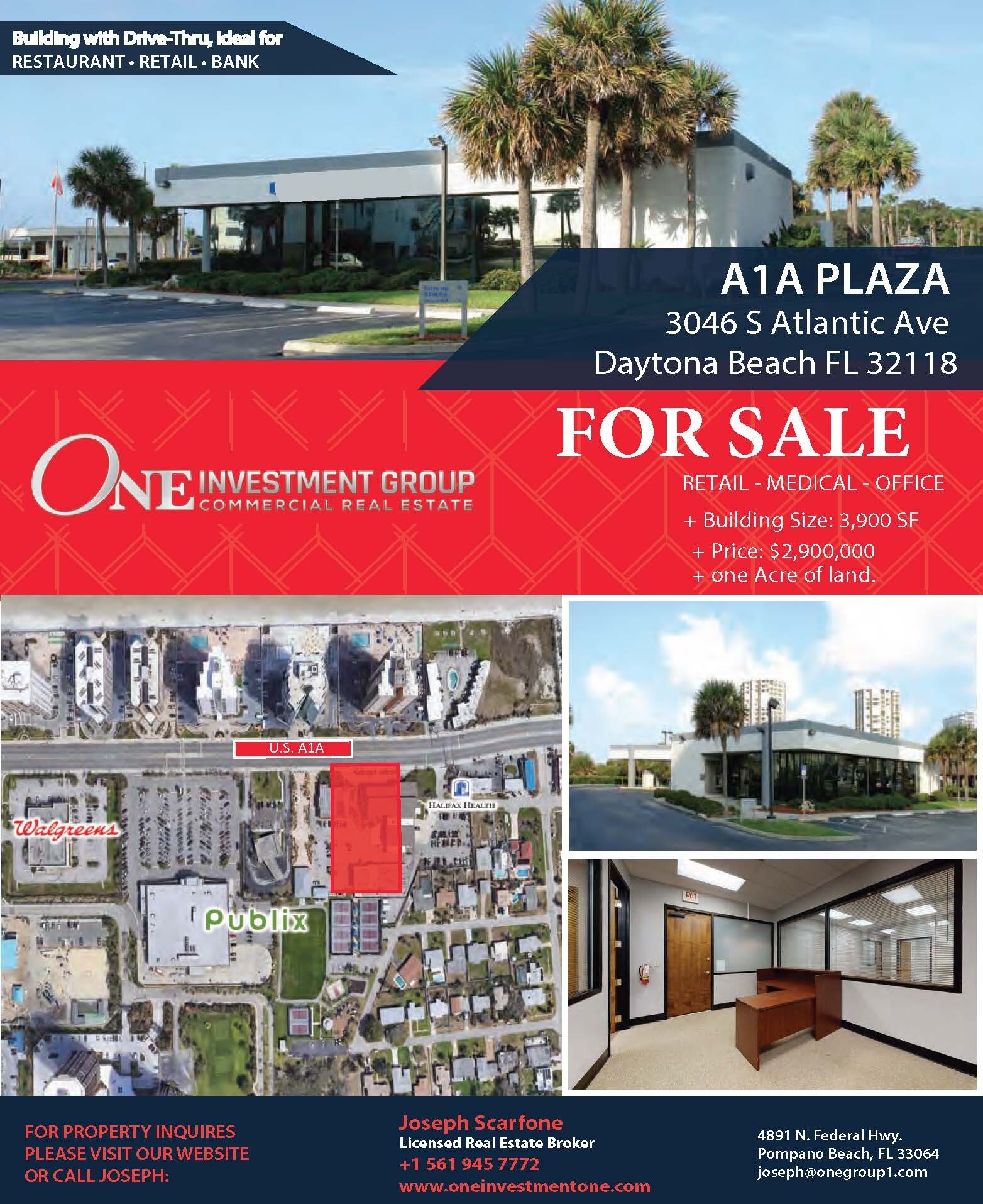 3046 S Atlantic Ave Daytona Beach, FL 32118 Retail Property for Sale on