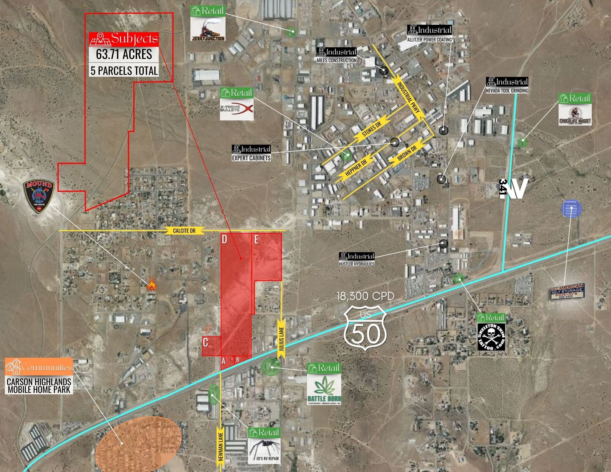 NE Cnr Hwy 50 E & Newman Ln, Mound House, NV for Sale