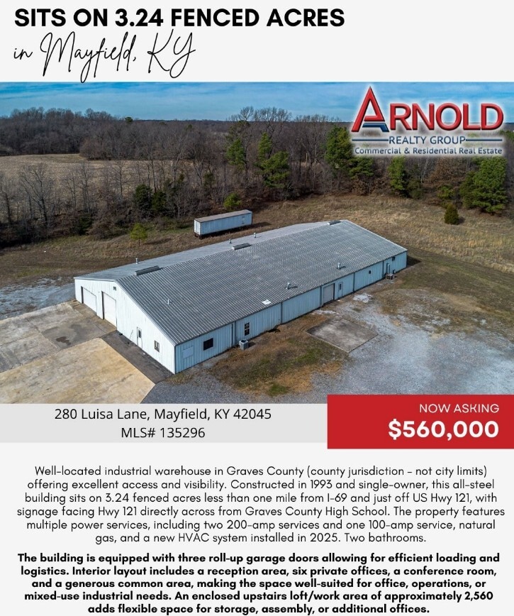 280 Luisa Ln, Mayfield, KY for Sale