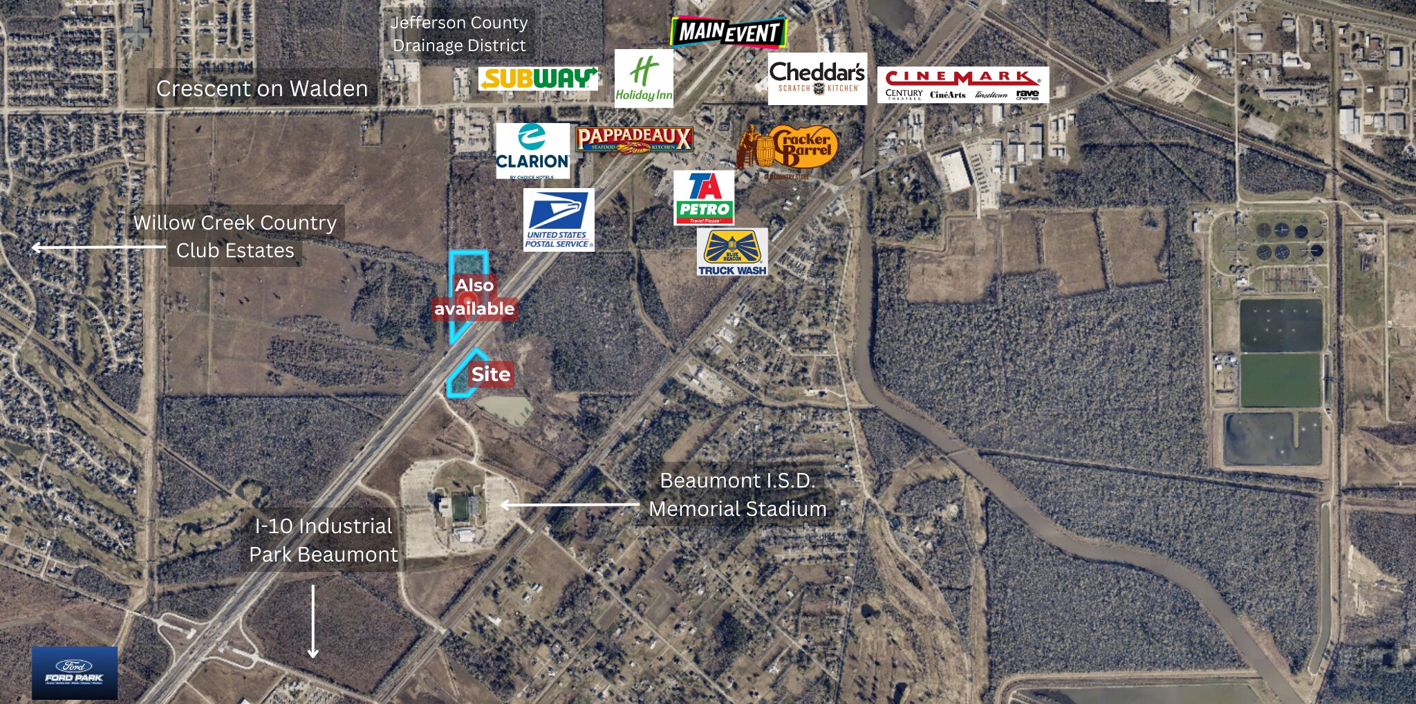 +/- 4 Acres I-10 & Lakeway, Beaumont, TX for Sale