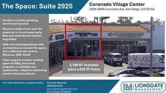 San Diego, CA Retail - 2909-2949 Coronado Ave San Diego, CA Retail - 2909-2949 Coronado Ave
