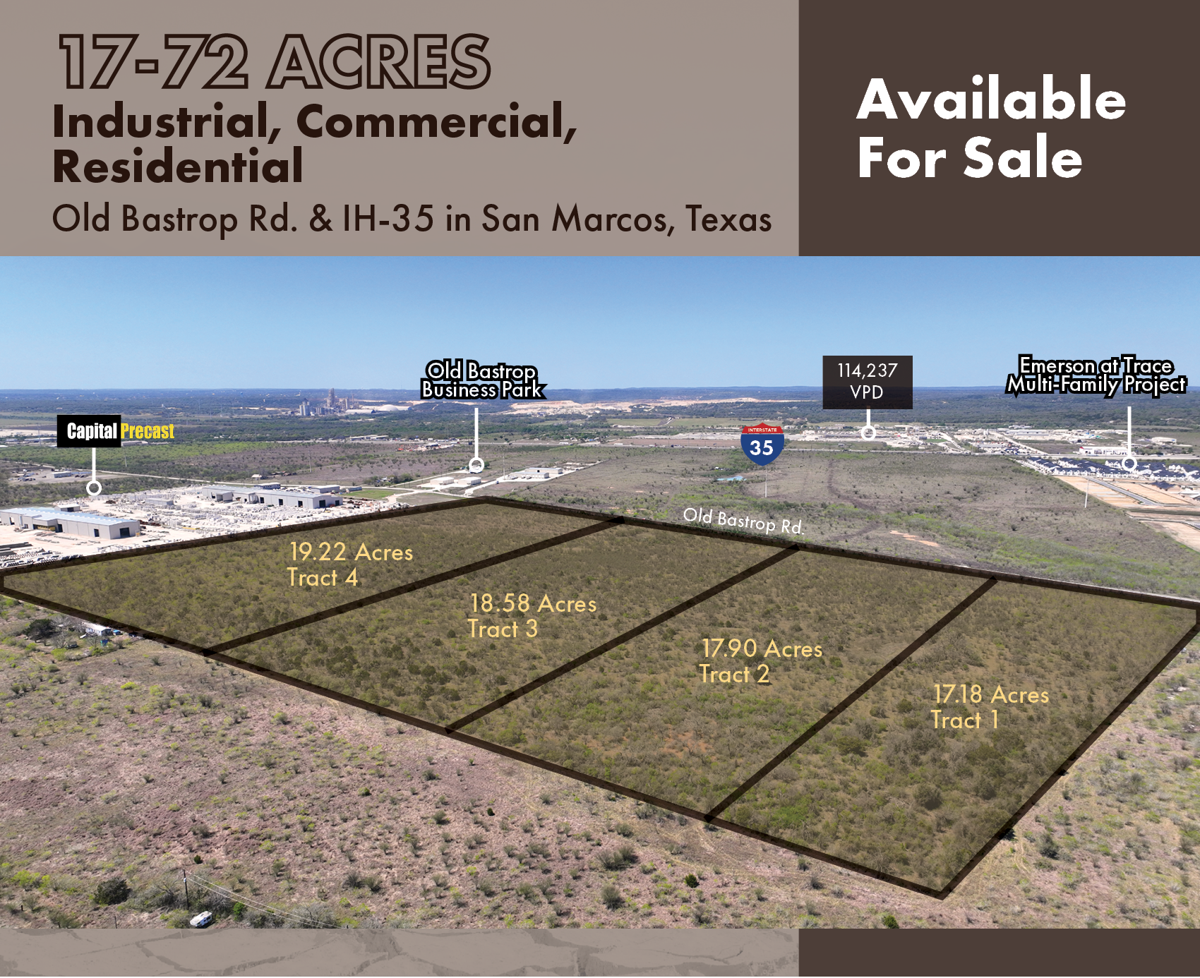 Old Bastrop Rd & IH-35, San Marcos, TX for Sale