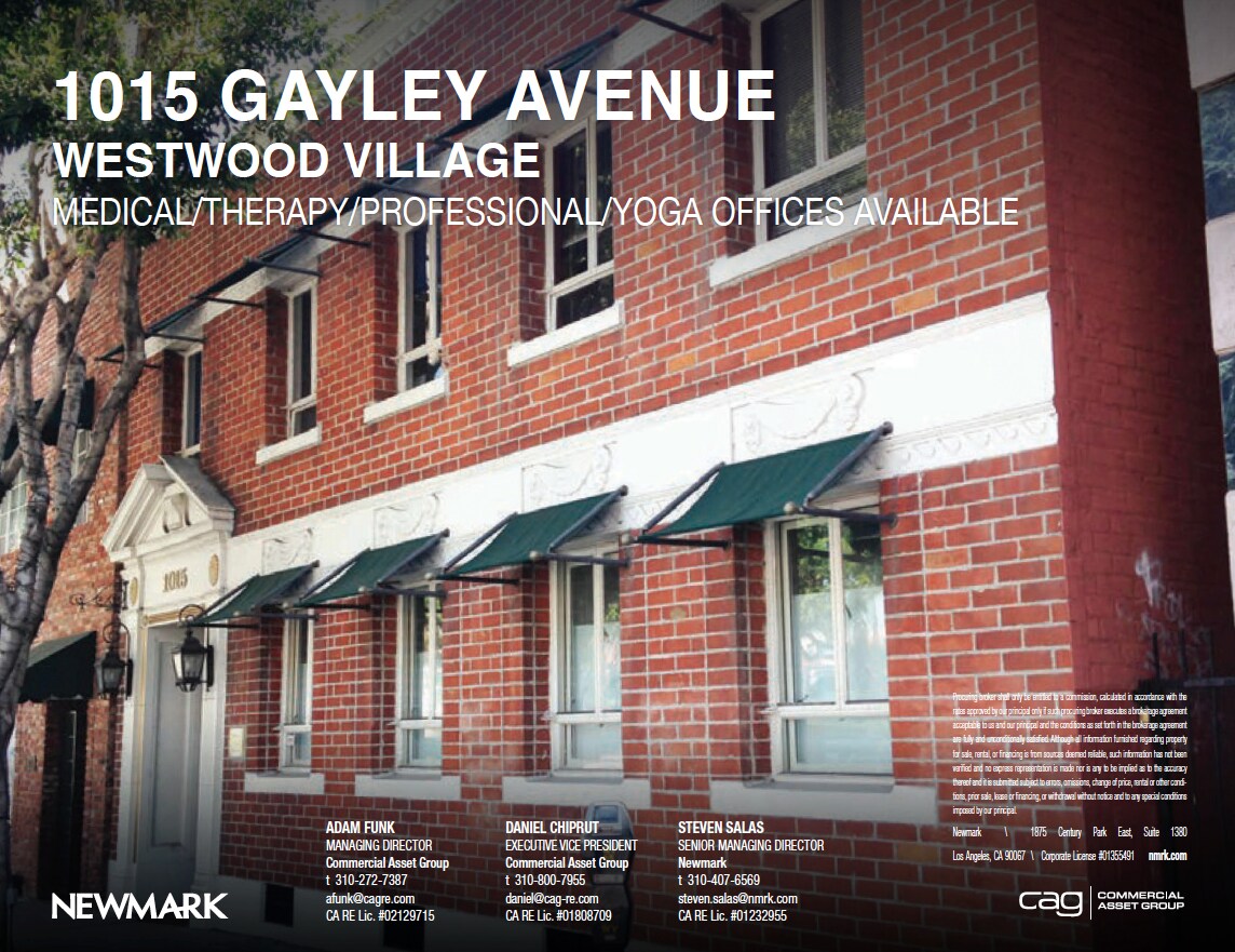 1015 Gayley Ave, Los Angeles, CA for Rent