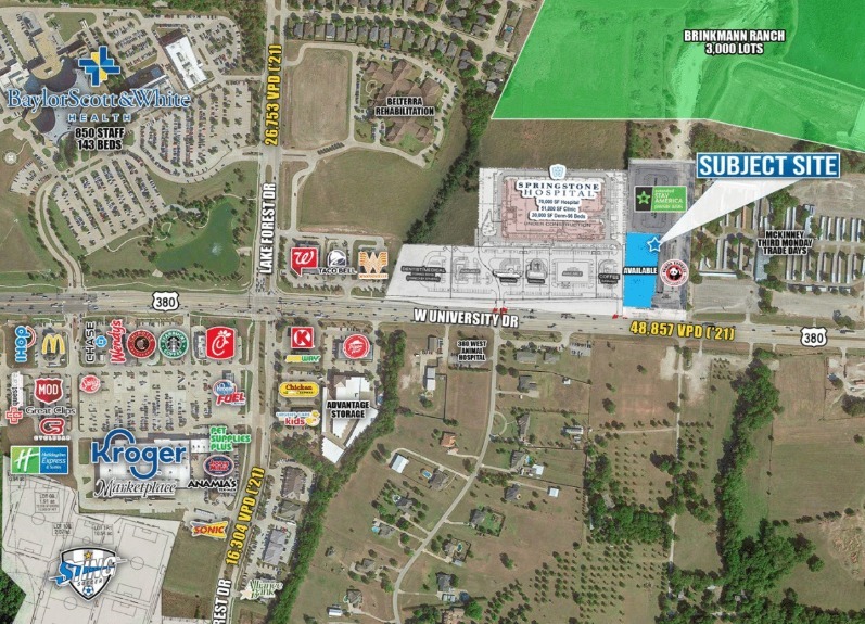 NEQ of Hwy 380 & Lake Forest Dr, McKinney, TX for Sale