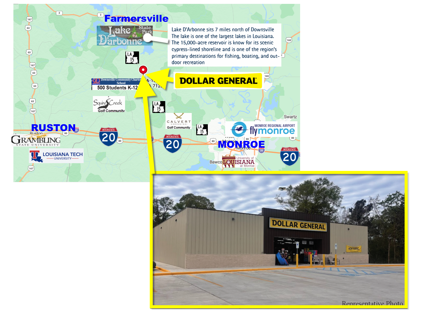12560 LA-15, Downsville, LA for Sale