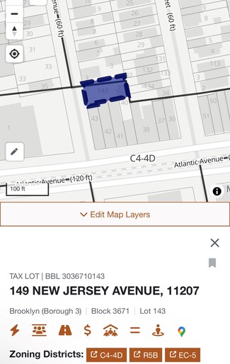 Brooklyn, NY Residential Land - 149 New Jersey Ave