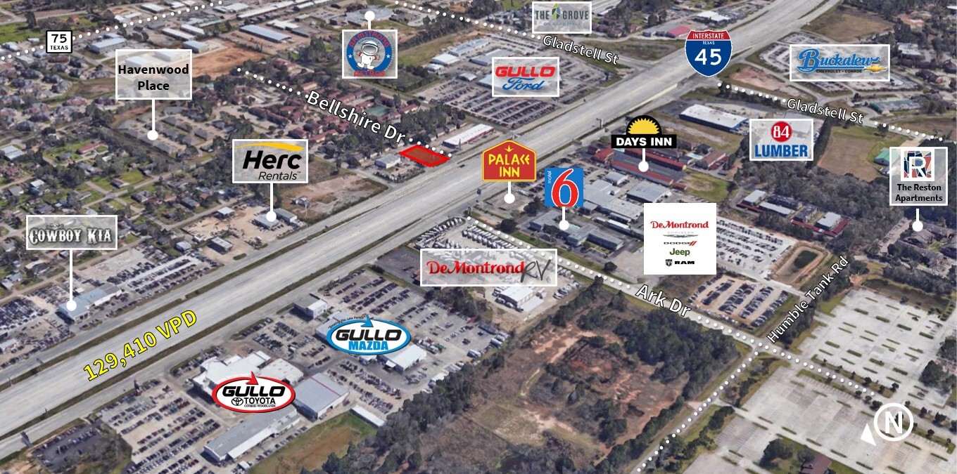 NEC I-45 and Bellshire Drive, Conroe, TX for Rent