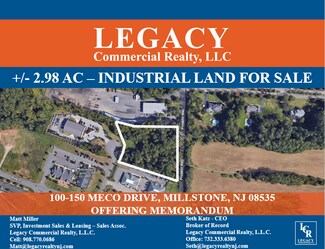 Millstone, NJ Commercial Land - 100-150 Meco Dr Millstone, NJ Commercial Land - 100-150 Meco Dr