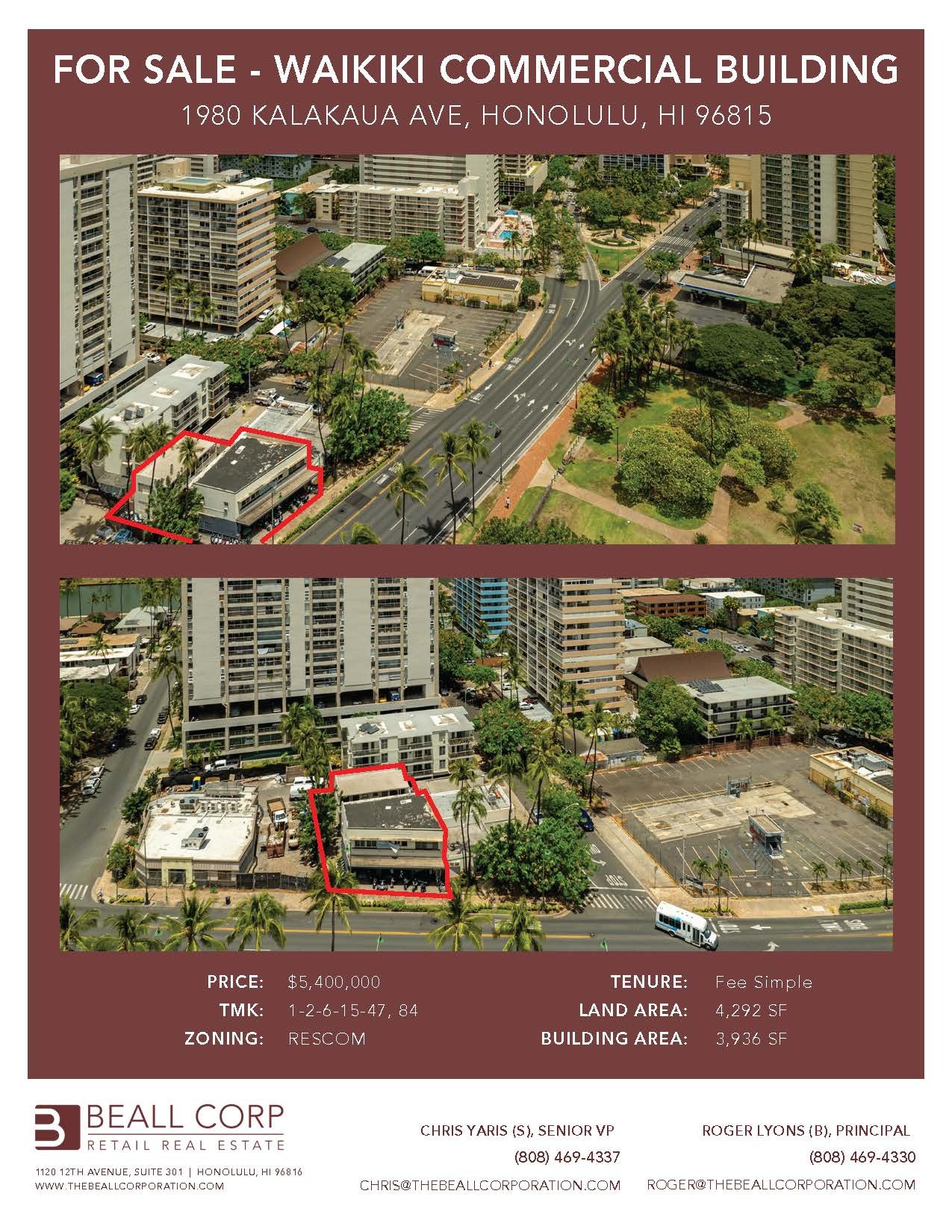 1980-1984 Kalakaua Ave, Honolulu, HI for Sale