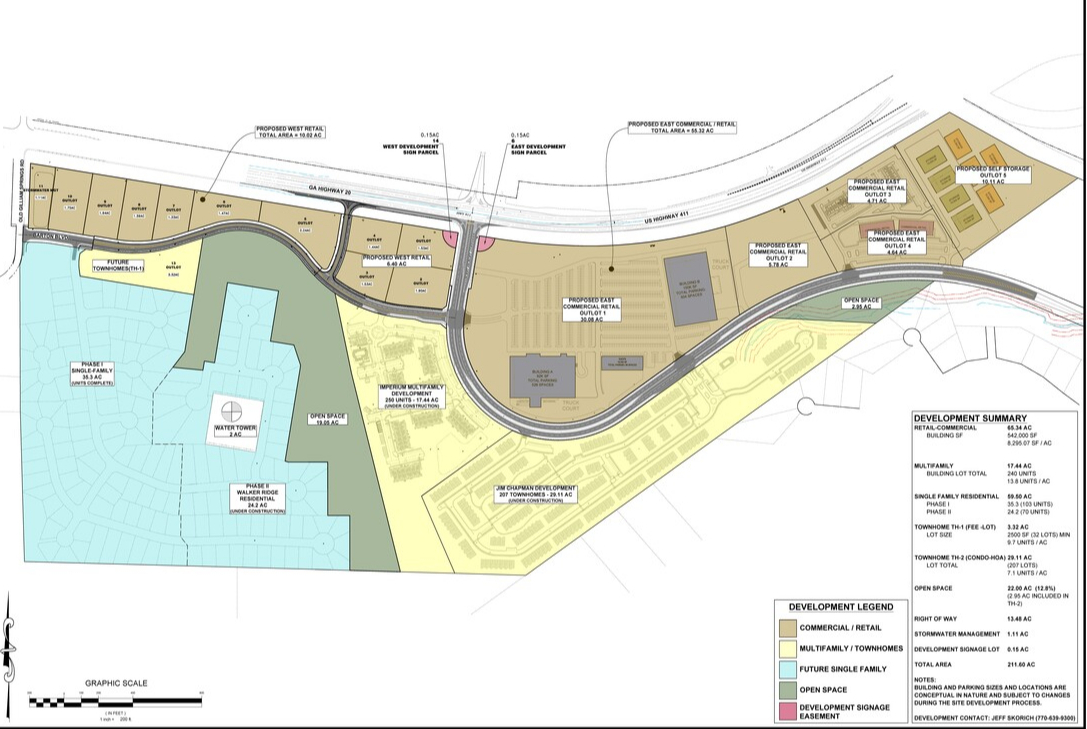 Intersection of 411 & Burnt Hickory Connector, Cartersville, GA for Sale