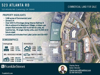 Cumming, GA Commercial Land - 523 Atlanta Rd