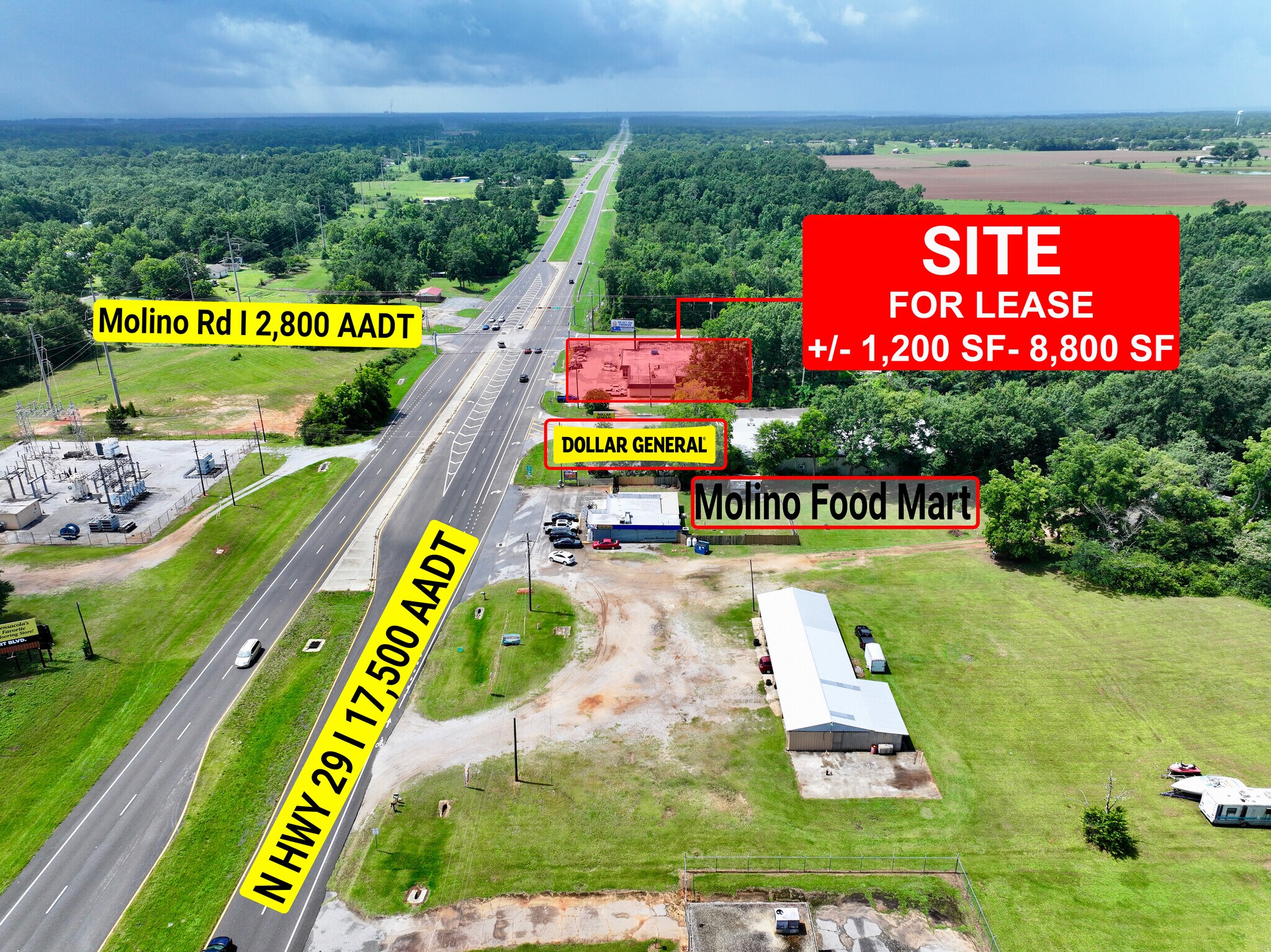 6505-6509 Highway 29, Molino, FL for Rent