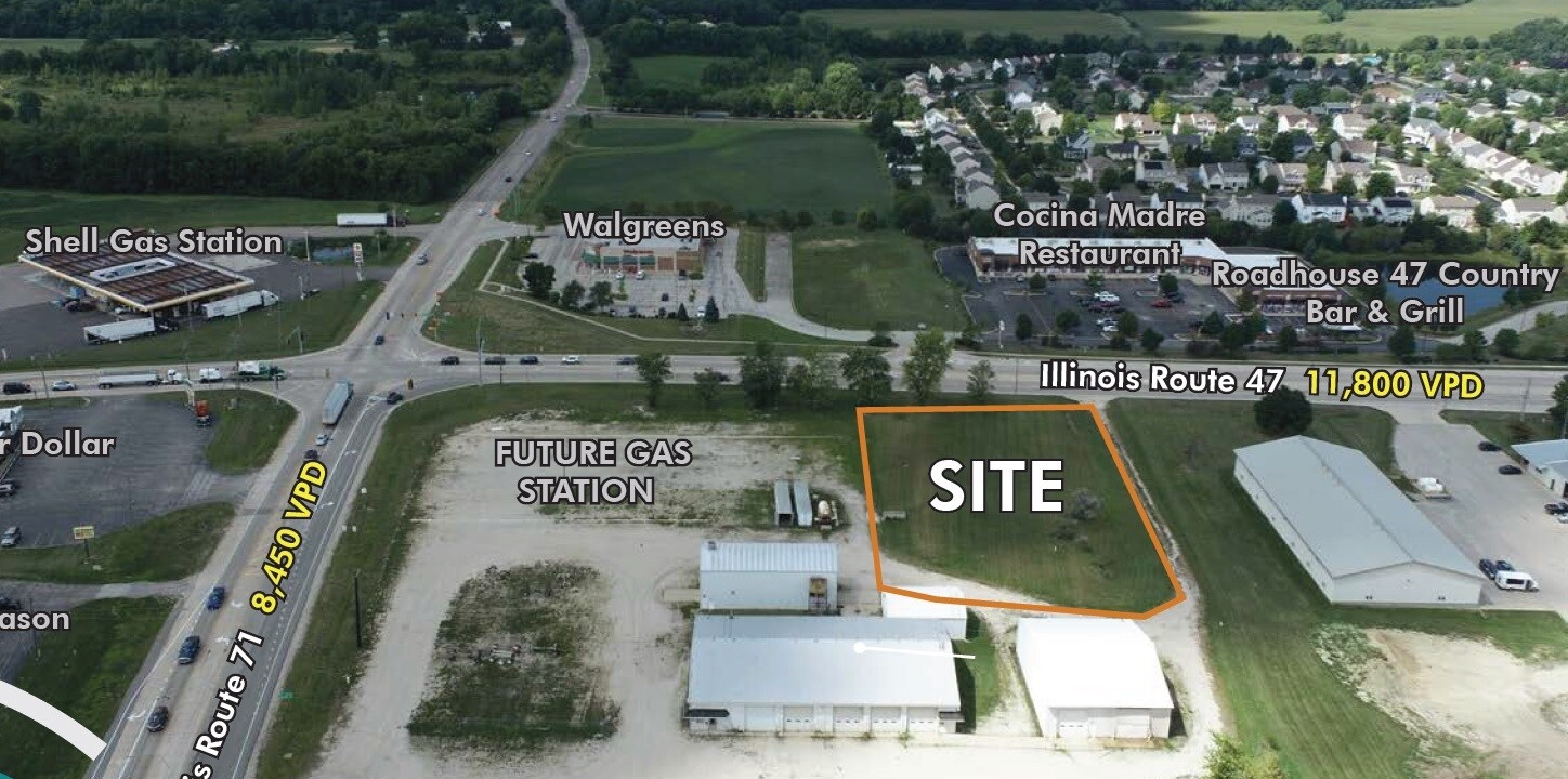 107 E Stagecoach Trl Yorkville, IL 60560 Land Property for Lease on