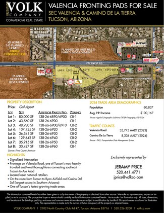 Tucson, AZ Commercial Land - 3155 W Valencia Tucson, AZ Commercial Land - 3155 W Valencia