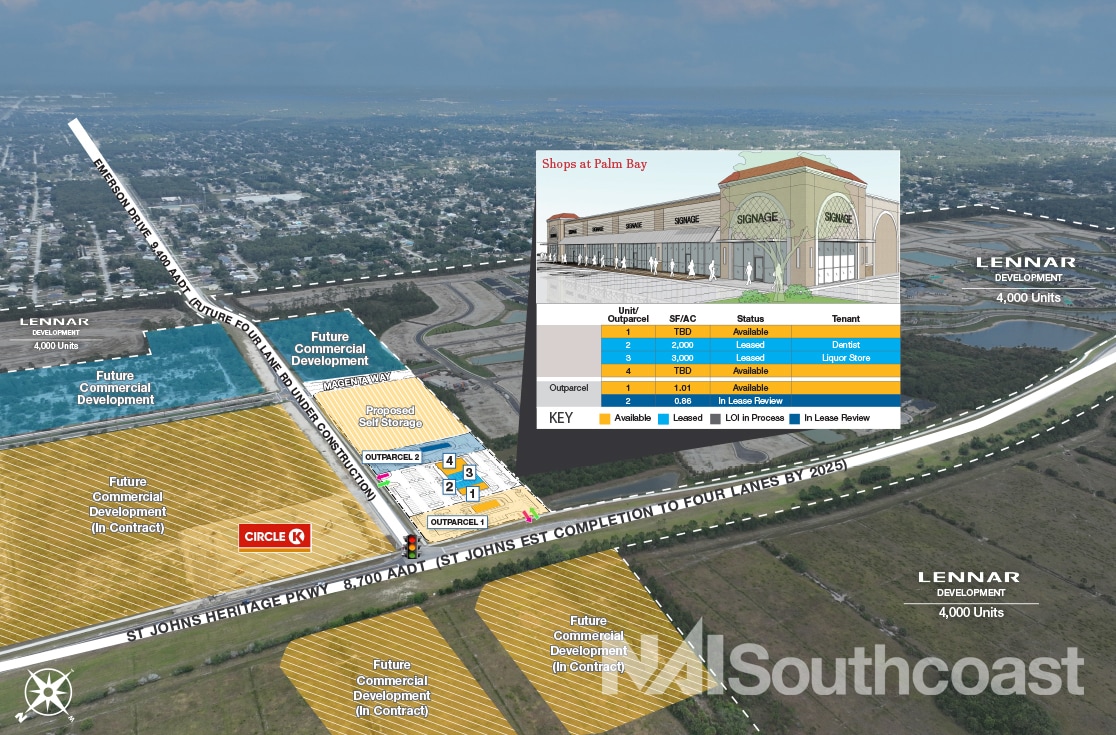 St Johns Heritage & Emerson Drive, Palm Bay, FL for Rent