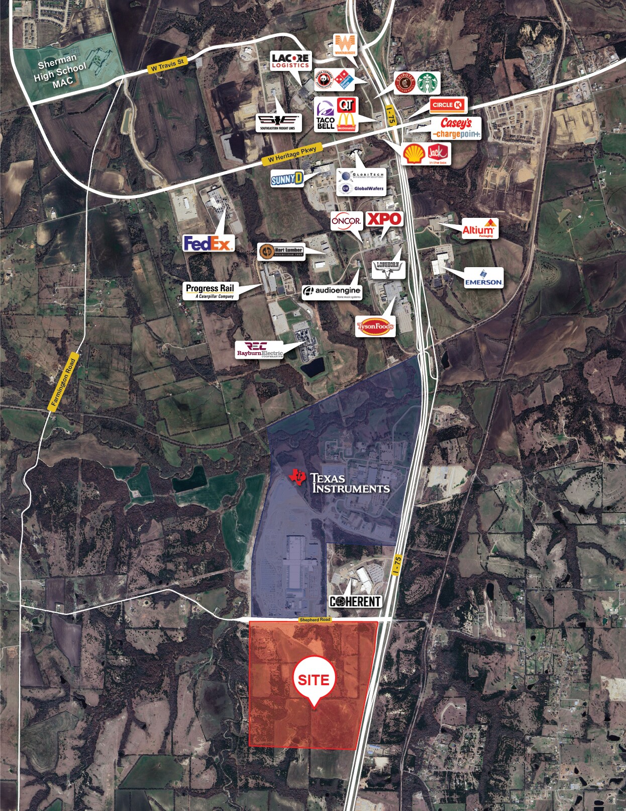 US 75 @ Shepherd Rd, Sherman, TX for Sale