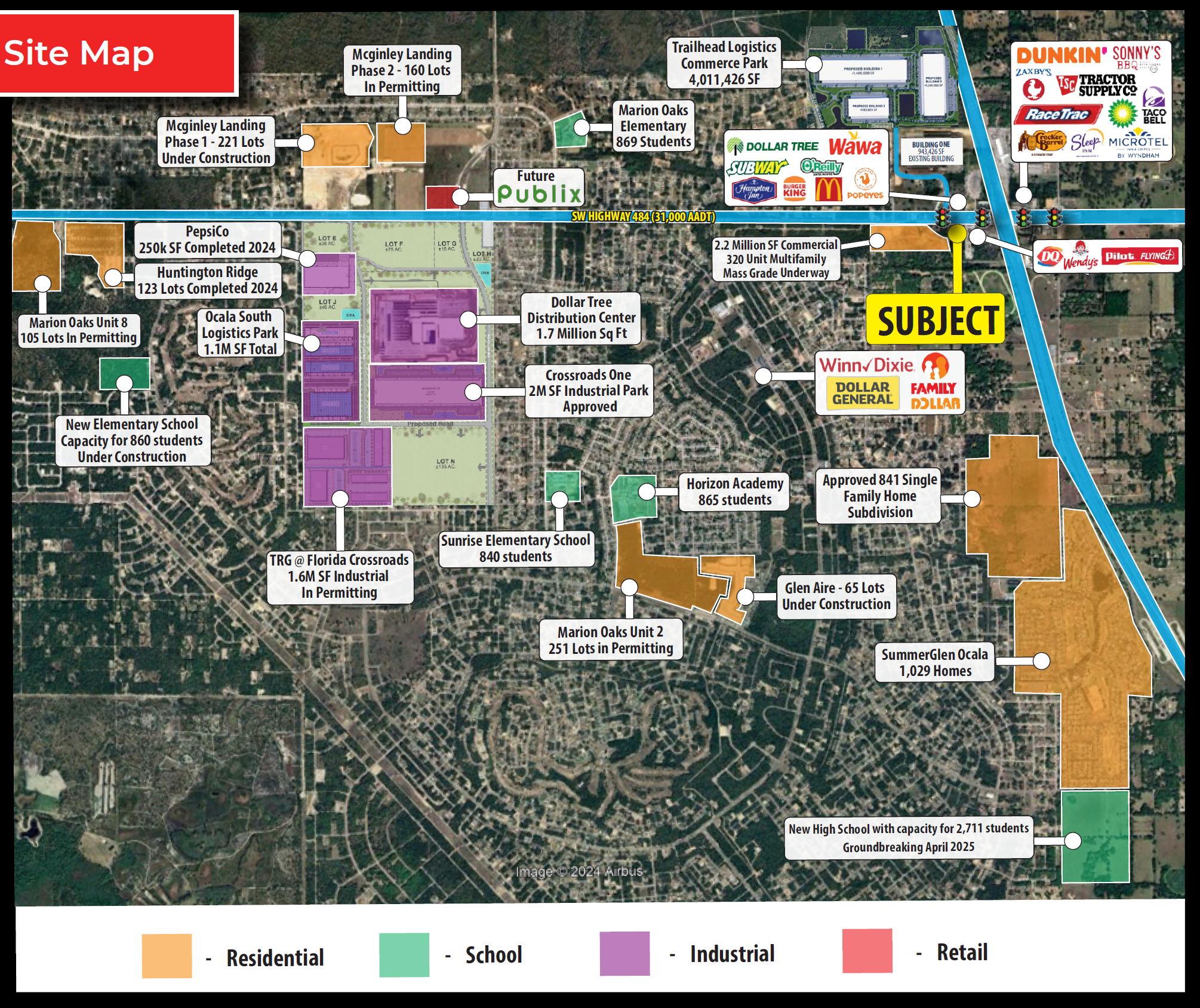 SWQ of I-75 & SW Highway 484, Ocala, FL for Rent