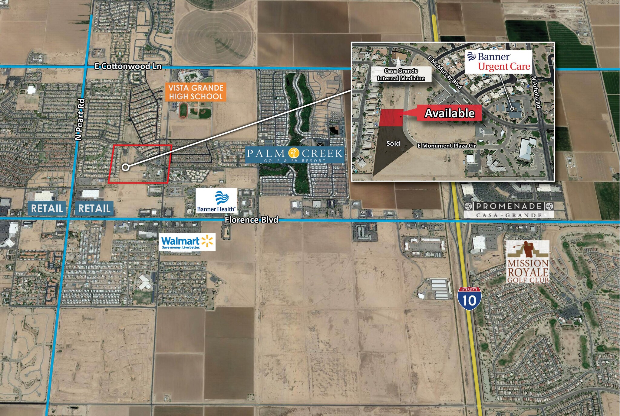SW McMurray Blvd & Monument Plaza Cir, Casa Grande, AZ for Sale
