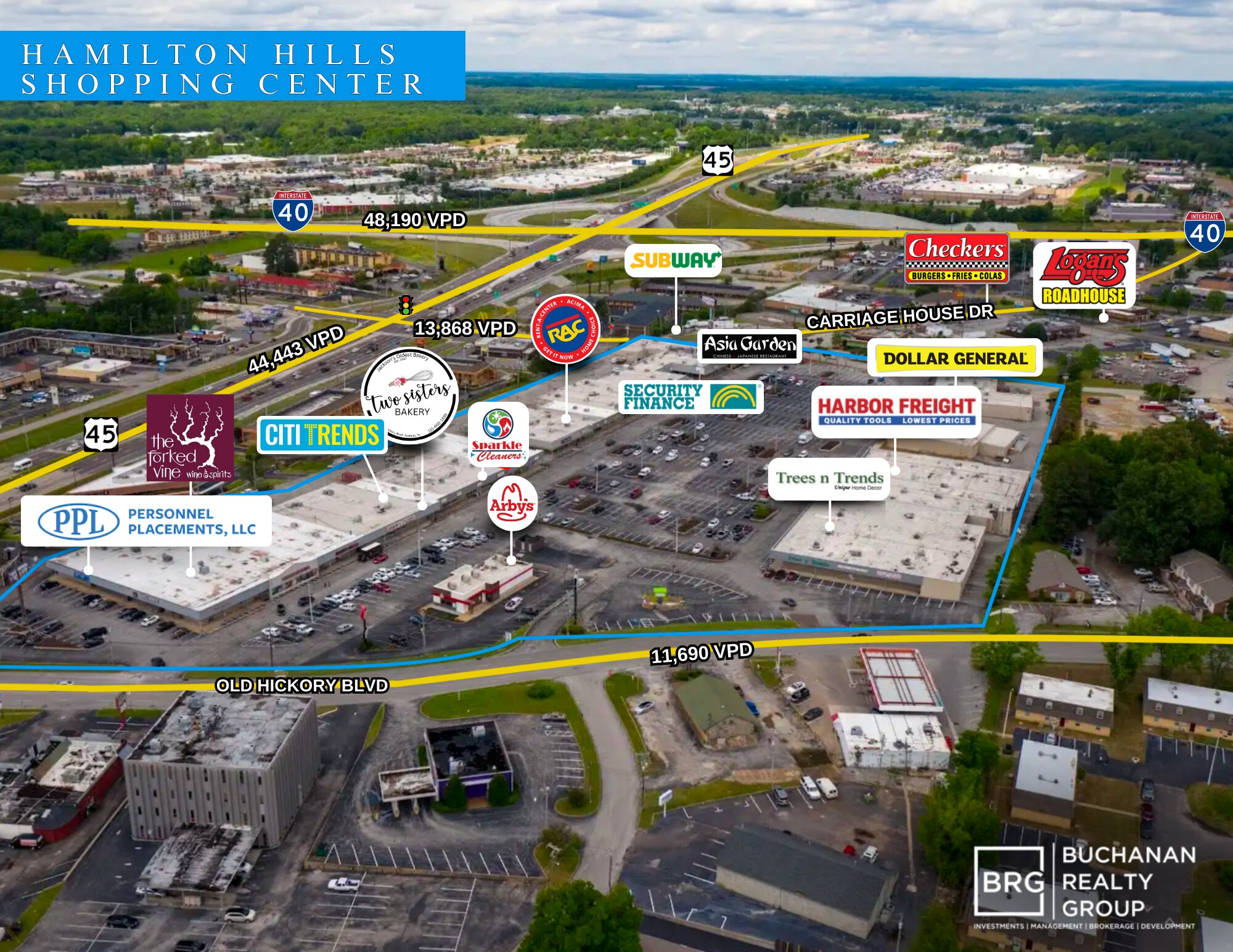 581-621 Old Hickory Blvd, Jackson, TN for Rent