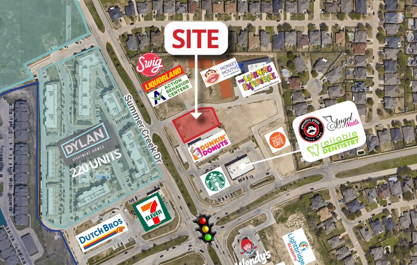NEQ of Summer Creek Dr & Sycamore School Rd, Fort Worth, TX for Rent