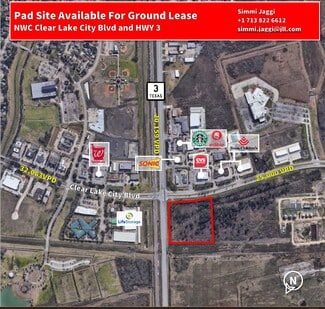 Houston, TX Commercial Land - Clear lake City Blvd @ Hwy 3