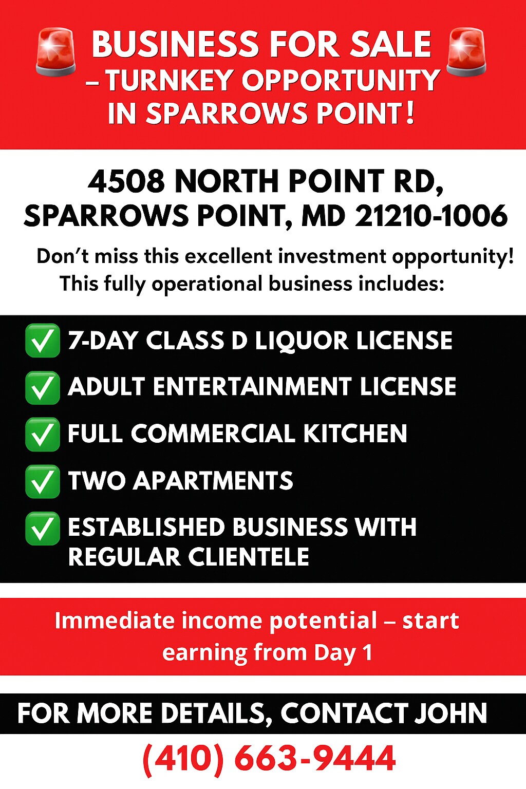 4508 N Point Blvd, Baltimore, MD for Rent