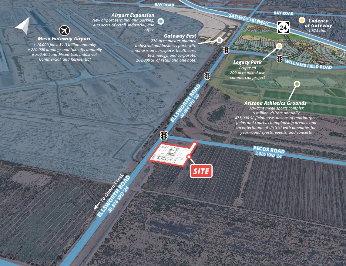 SEC Pecos Rd & Ellsworth rd, Mesa, AZ for Rent