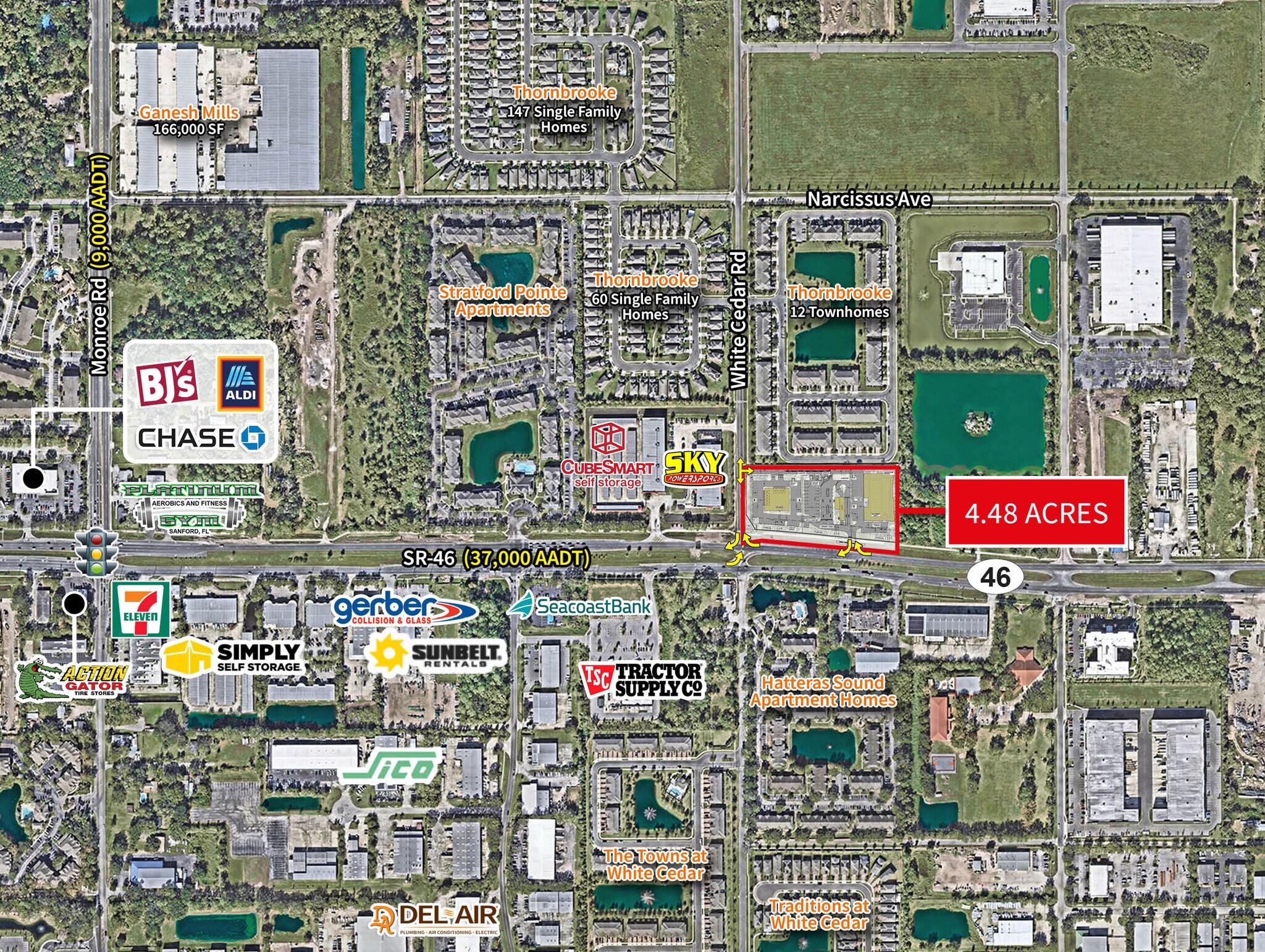 SR-46 & N White Cedar Road, Sanford, FL for Sale