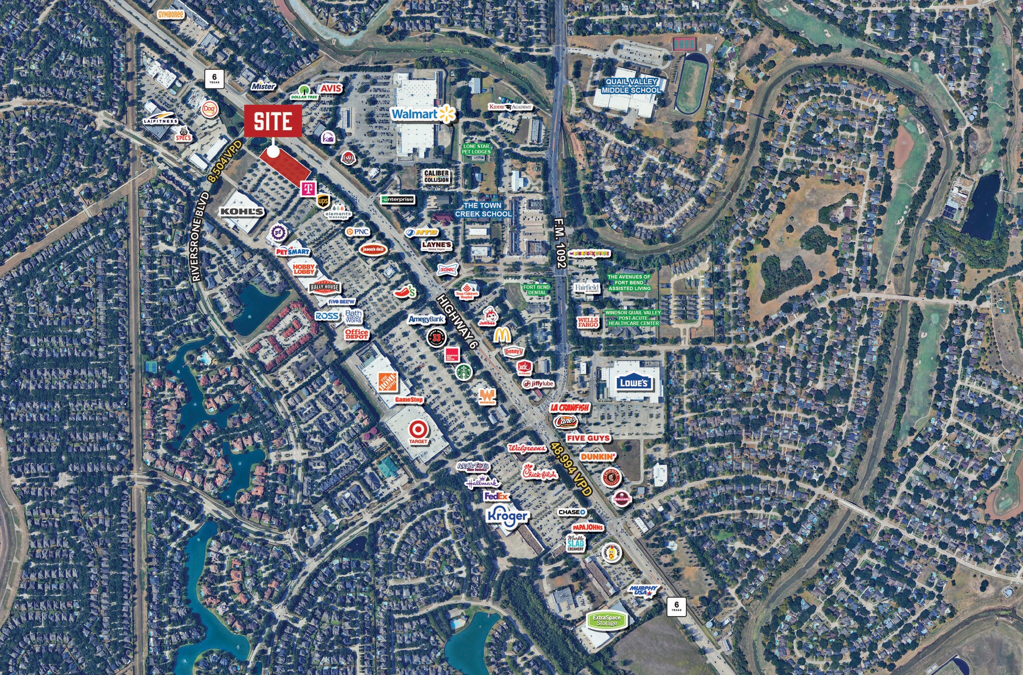 SWQ Riverstone & HWY 6 blvd, Missouri City, TX for Rent