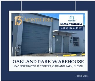 Oakland Park, FL Industrial - 1840-1862 NW 29th St